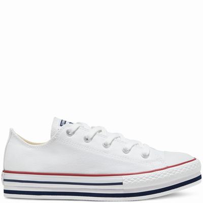 Gyerek Converse Everyday Platform Chuck Taylor All Star Tornacipő CO8671024 Fehér/Sötétkék